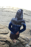Custom Hand-Dyed Wave Love Lightweight Boatneck Hoodie
